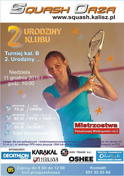 Image: Turniej 2. Urodziny Squash Oaza Kalisz